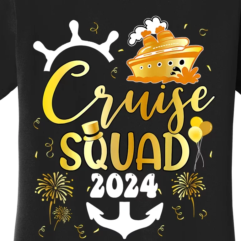 New Year Cruise Squad 2024 Nye Party Family Vacation Trip Women's T-Shirt