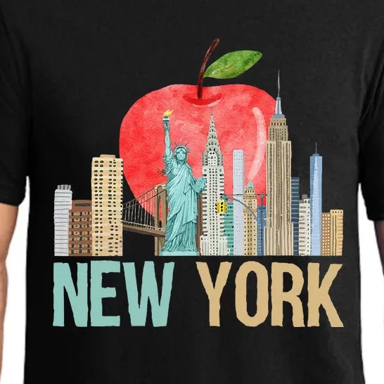 New York City NYC Iconic Skyline Big Apple Gift Souvenir Pajama Set