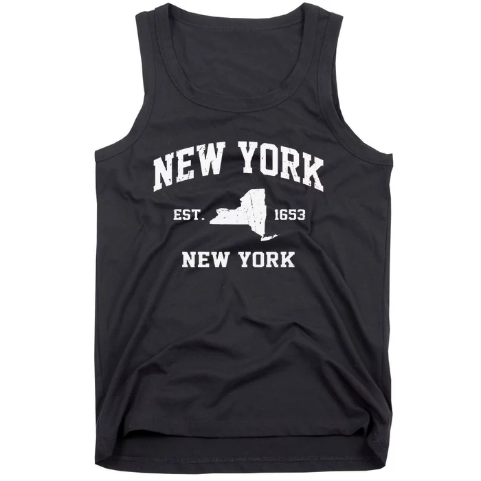 New York City NYC Vintage State Athletic Style Tank Top