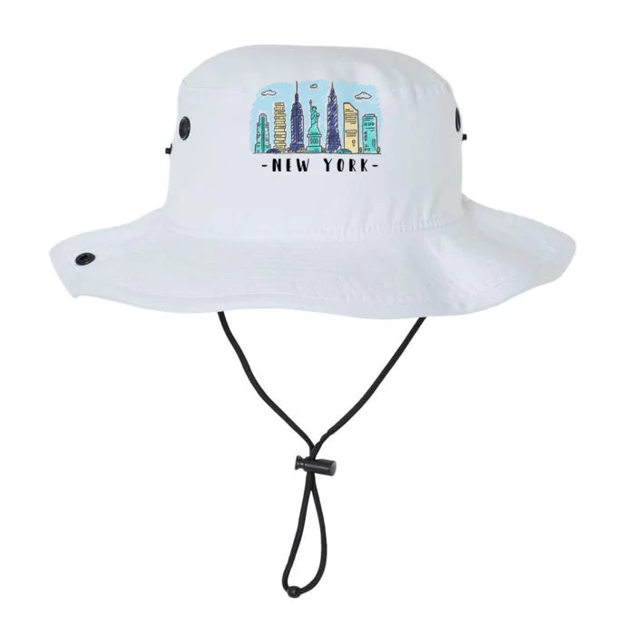 New York Cartoon Style Illustration Legacy Cool Fit Booney Bucket Hat