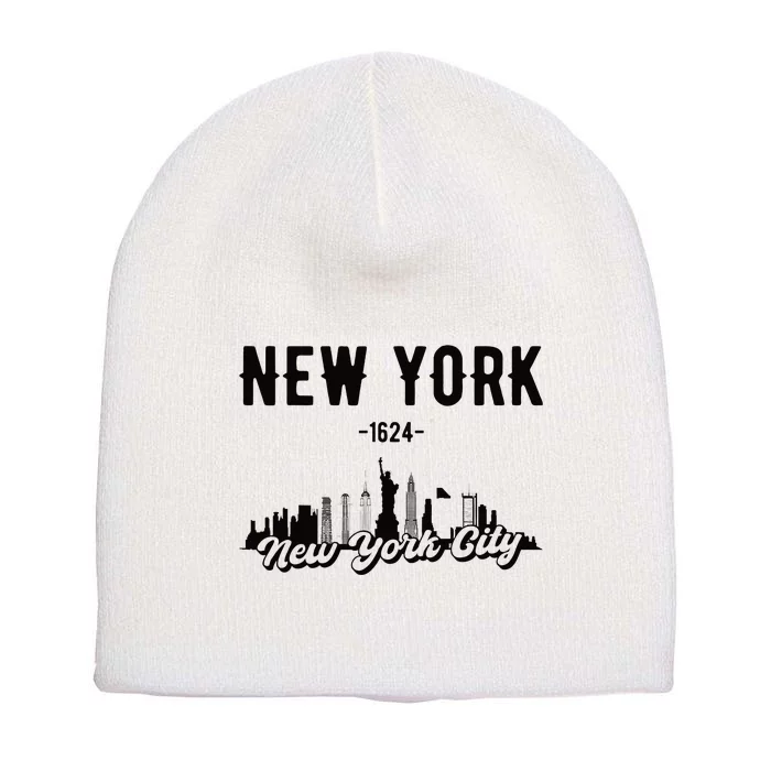 New York City Skyline Short Acrylic Beanie