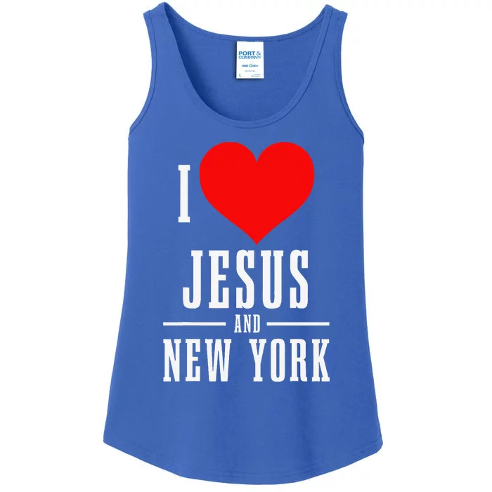 New York City I Love Jesus And NY NYC Christian Ladies Essential Tank