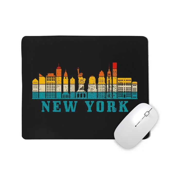 New York City Skyline Ny Nyc Vintage Pride Retro Mousepad