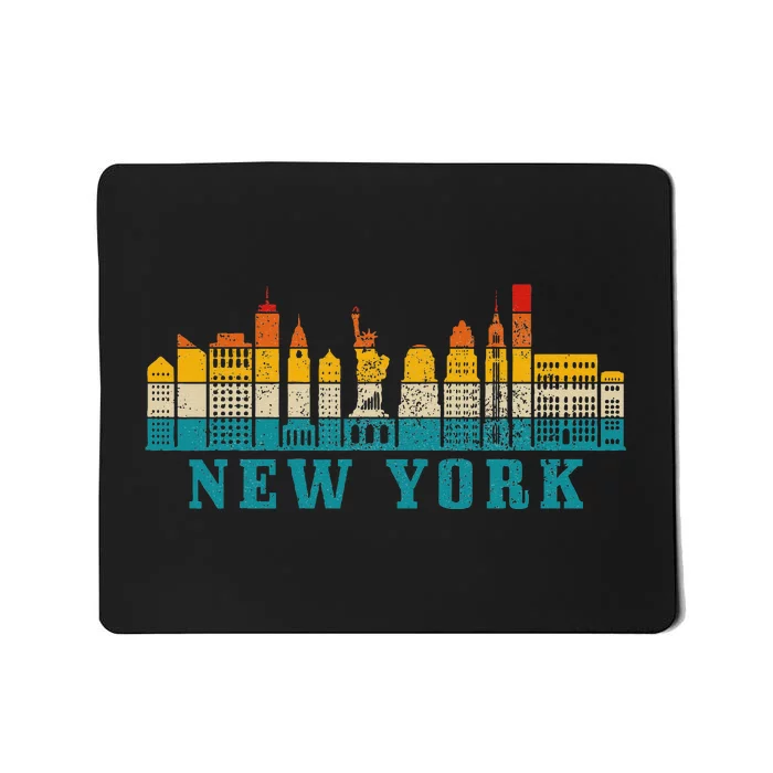 New York City Skyline Ny Nyc Vintage Pride Retro Mousepad