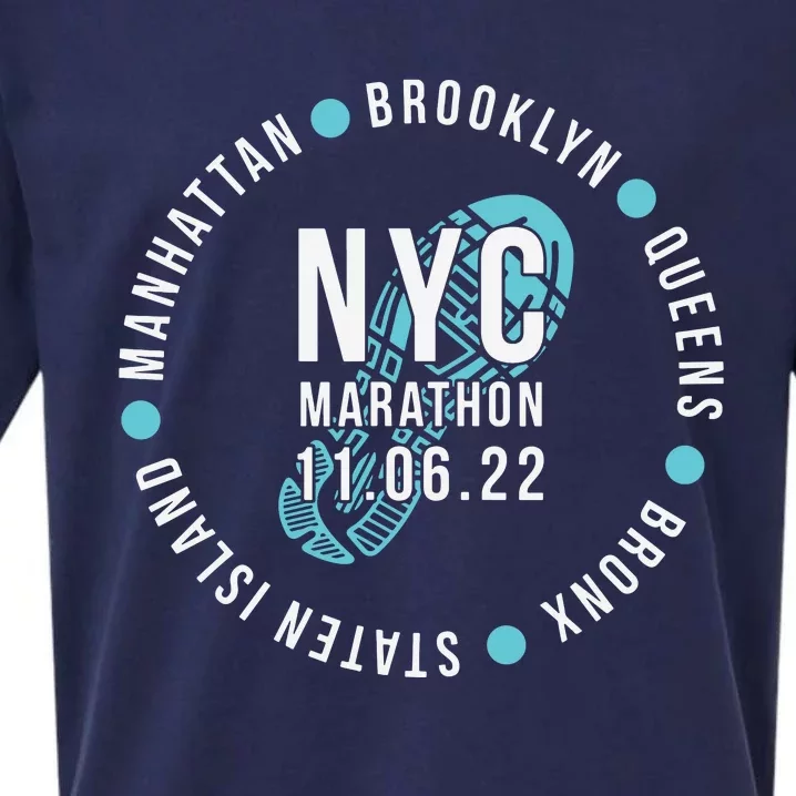 New York City NY Marathon Finisher Runner Souvenir Sueded Cloud Jersey T-Shirt