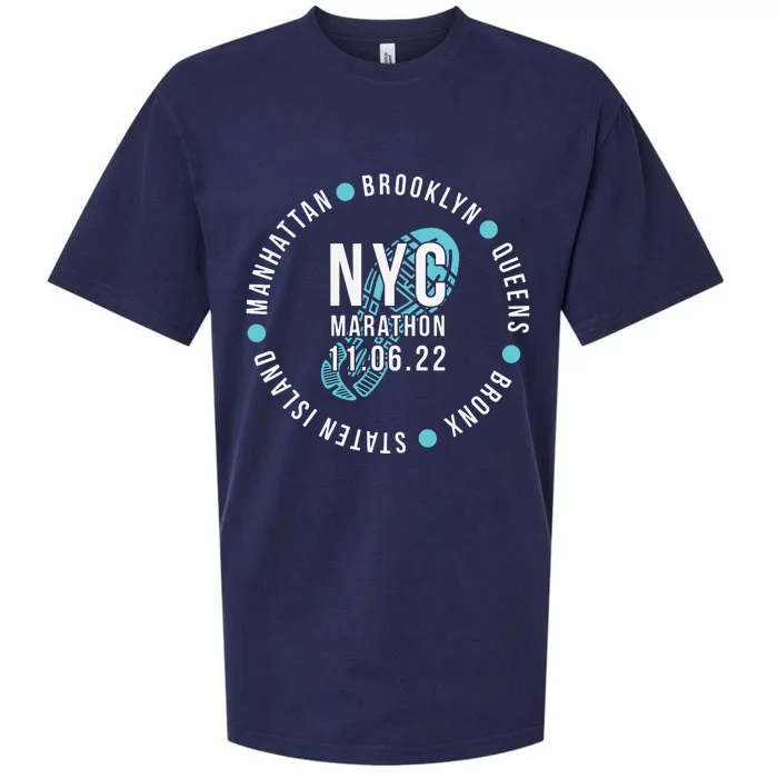 New York City NY Marathon Finisher Runner Souvenir Sueded Cloud Jersey T-Shirt