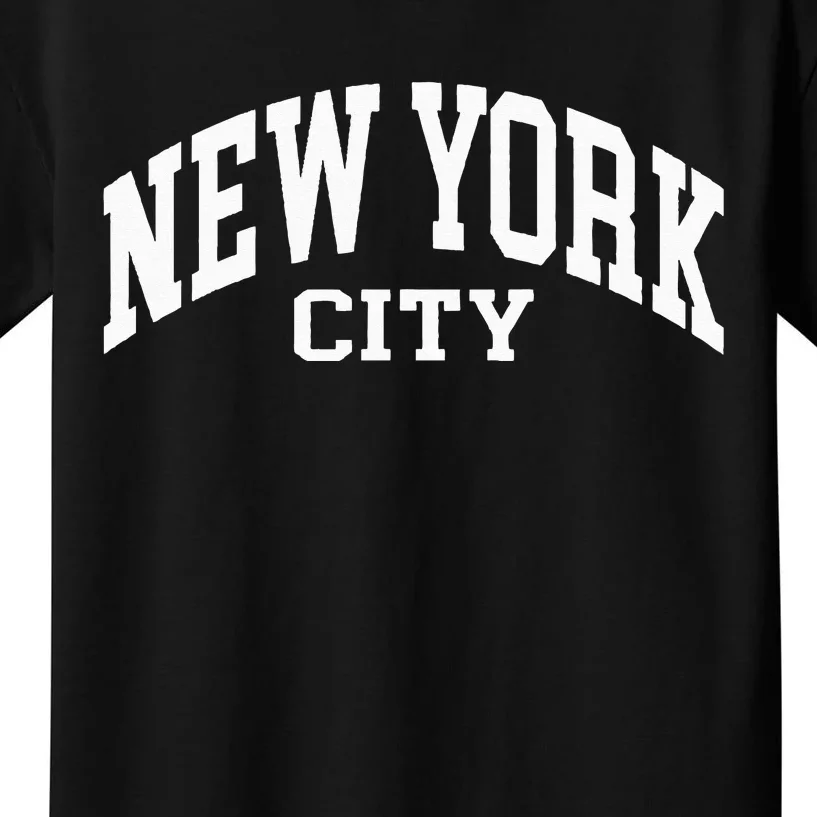 New York City American US Patriot College Font Kids T-Shirt