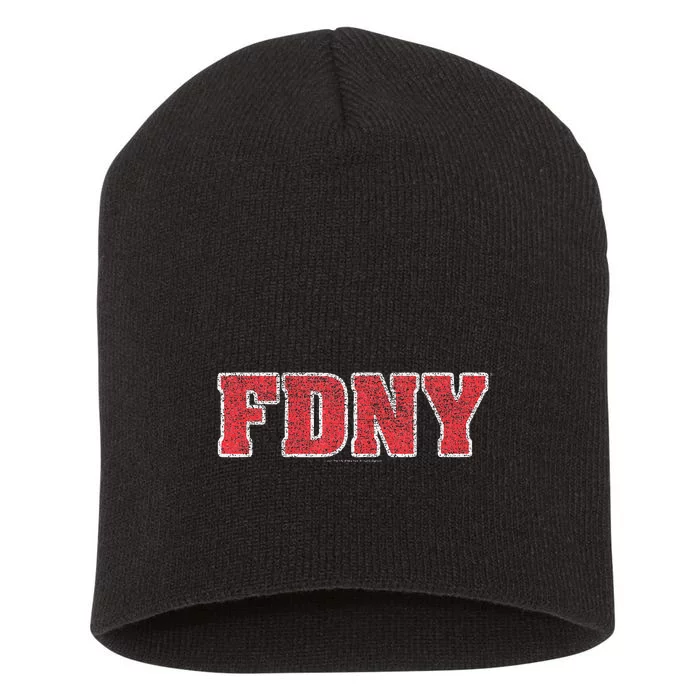 New York City Fdny Logo Short Acrylic Beanie