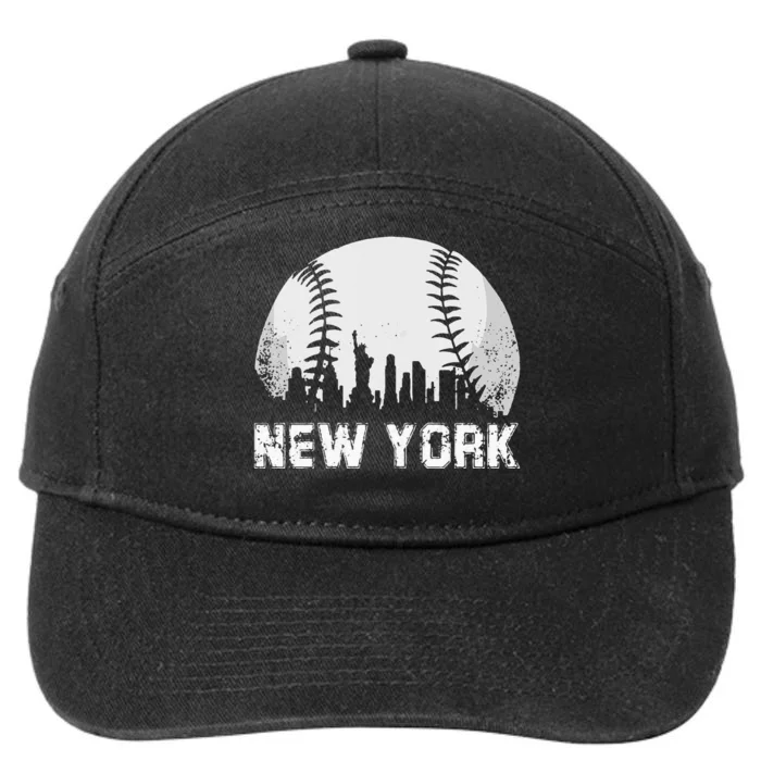 New York City Skyline Baseball Lover 7-Panel Snapback Hat