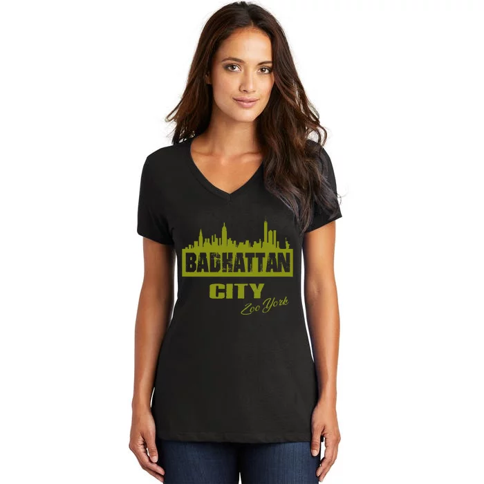 New York City Zoo 5 Boroughs Usa Nyc Women's V-Neck T-Shirt