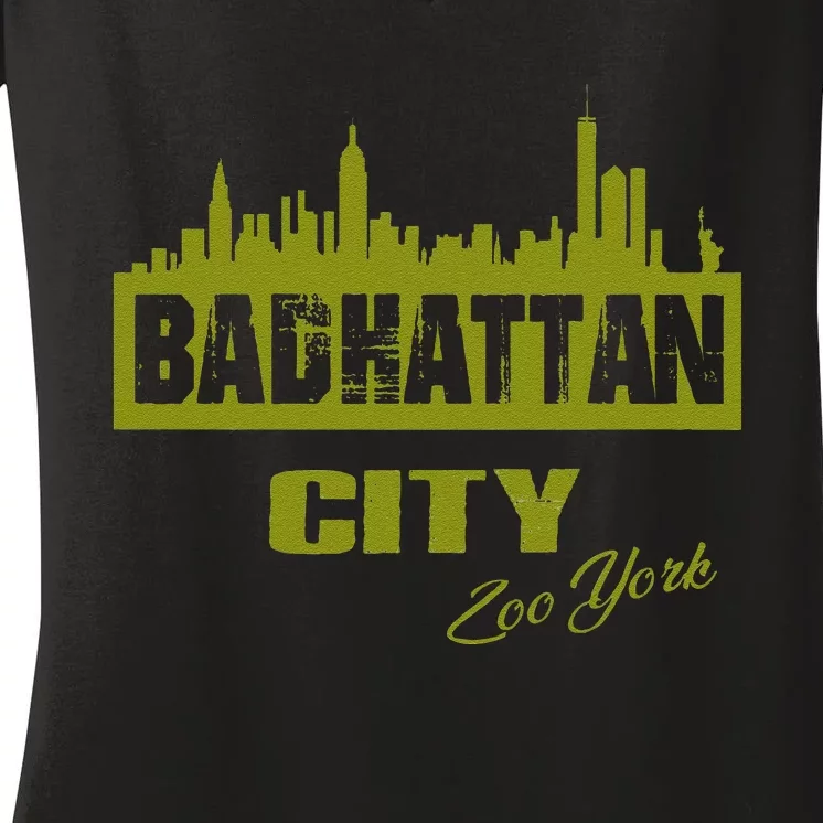 New York City Zoo 5 Boroughs Usa Nyc Women's V-Neck T-Shirt