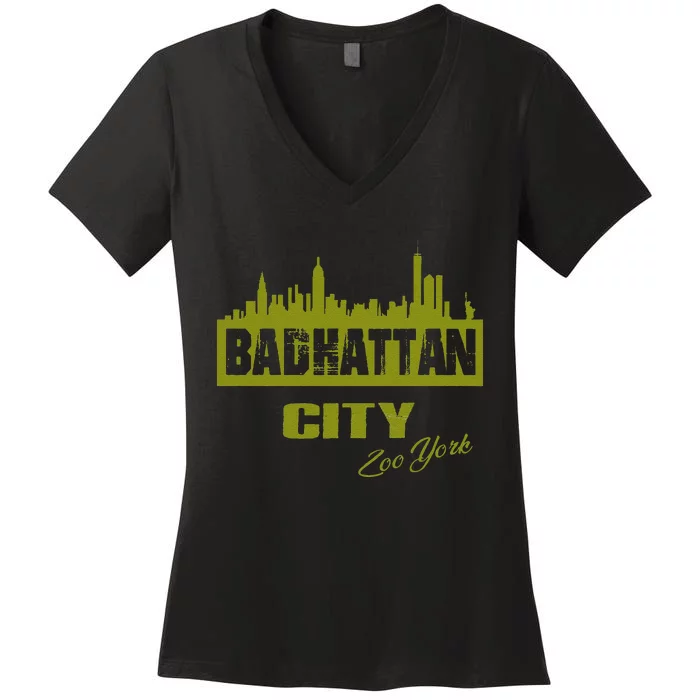 New York City Zoo 5 Boroughs Usa Nyc Women's V-Neck T-Shirt