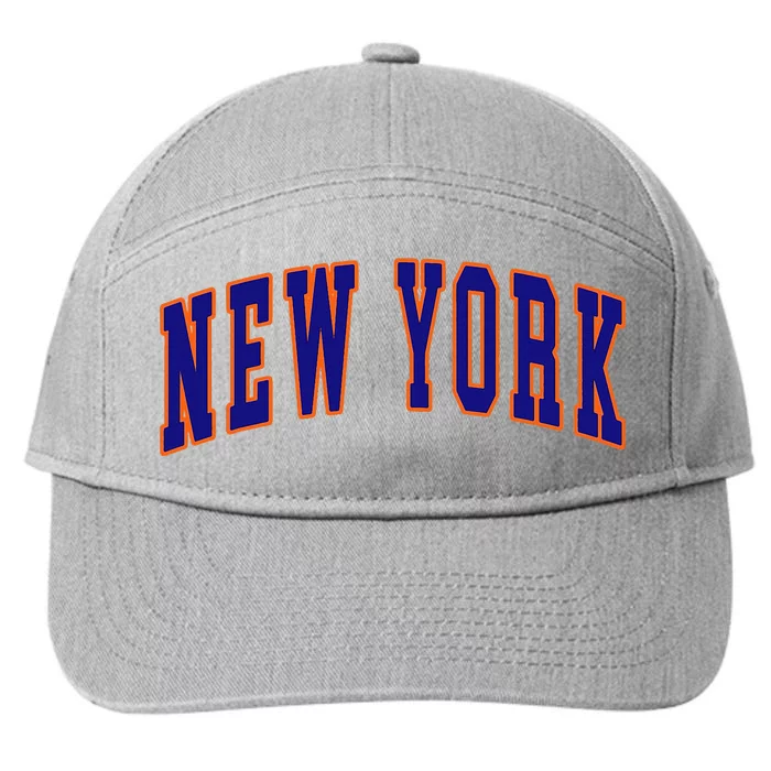 New York City Text 7-Panel Snapback Hat