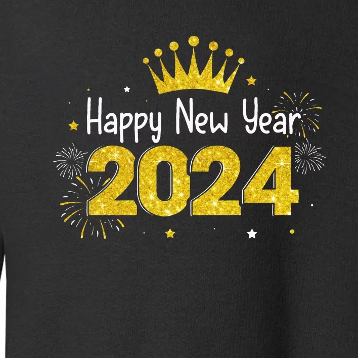 New Years Eve Party Supplies 2024 Happy New Year Fireworks Toddler Sweatshirt