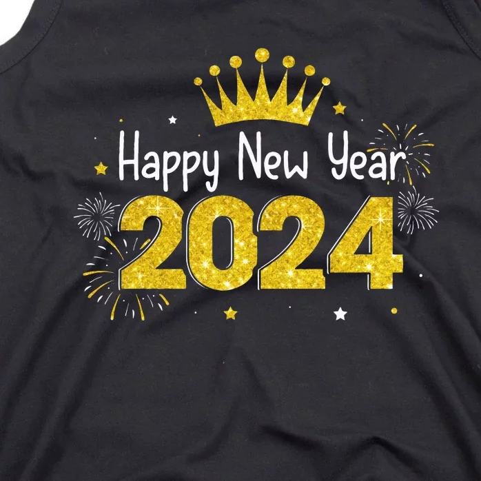 New Years Eve Party Supplies 2024 Happy New Year Fireworks Tank Top