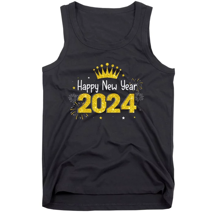 New Years Eve Party Supplies 2024 Happy New Year Fireworks Tank Top