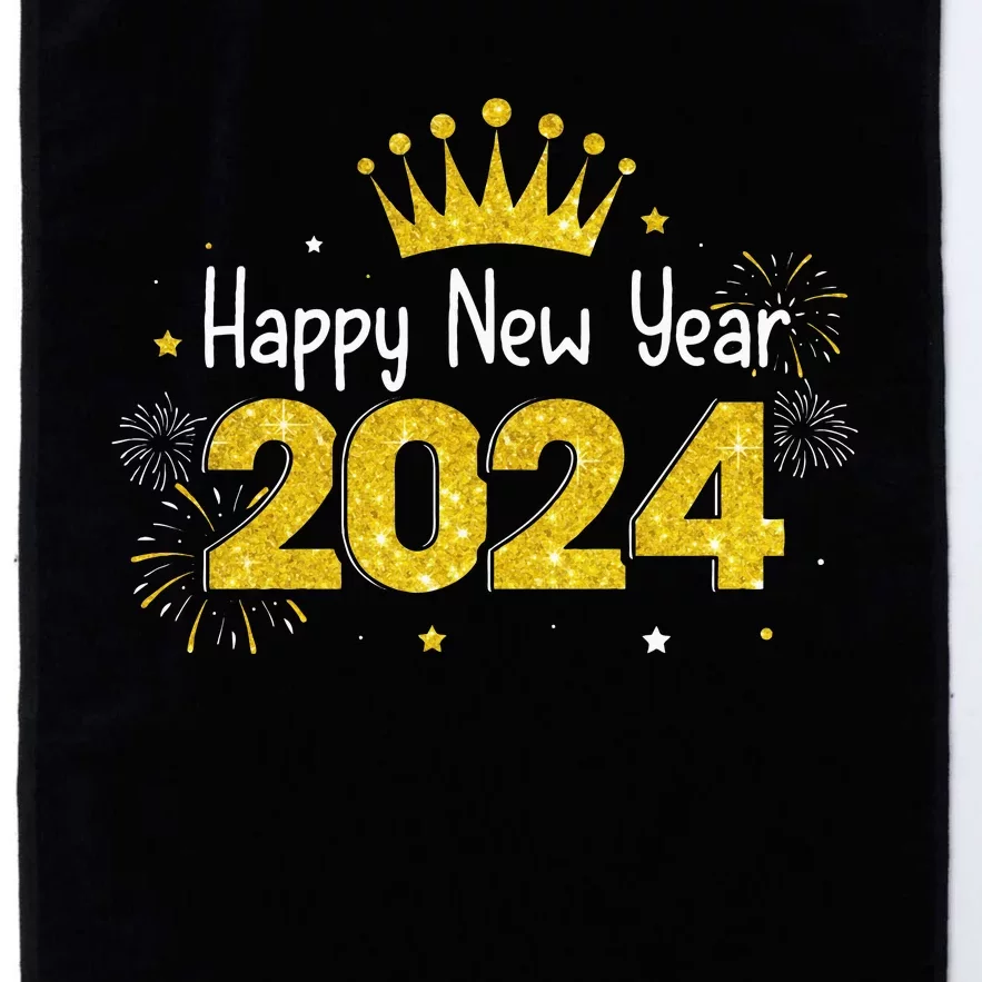 New Years Eve Party Supplies 2024 Happy New Year Fireworks Platinum Collection Golf Towel