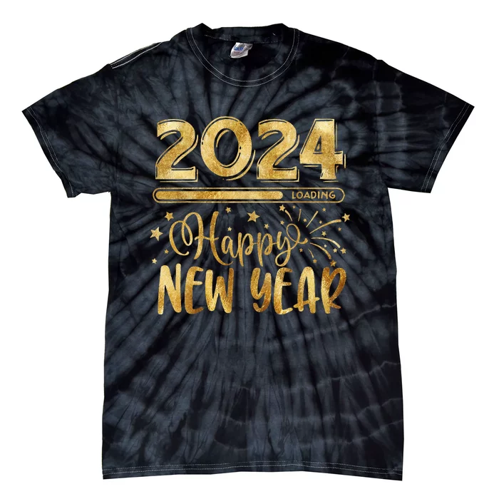 New Years Eve Party Supplies 2024 Happy New Year Fireworks Tie-Dye T-Shirt