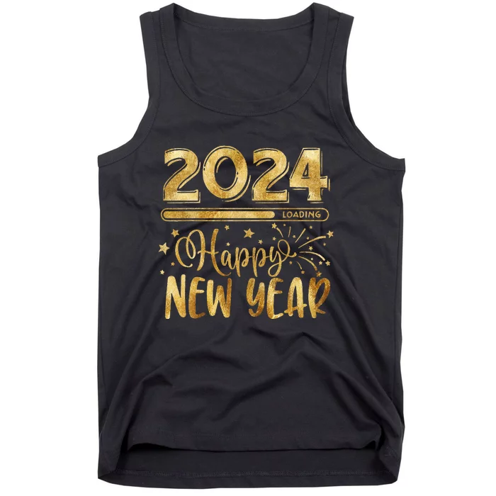 New Years Eve Party Supplies 2024 Happy New Year Fireworks Tank Top