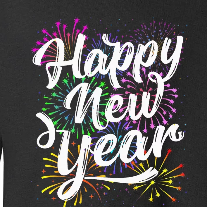 New Years Eve Party Supplies 2024 Happy New Year Fireworks Toddler Sweatshirt