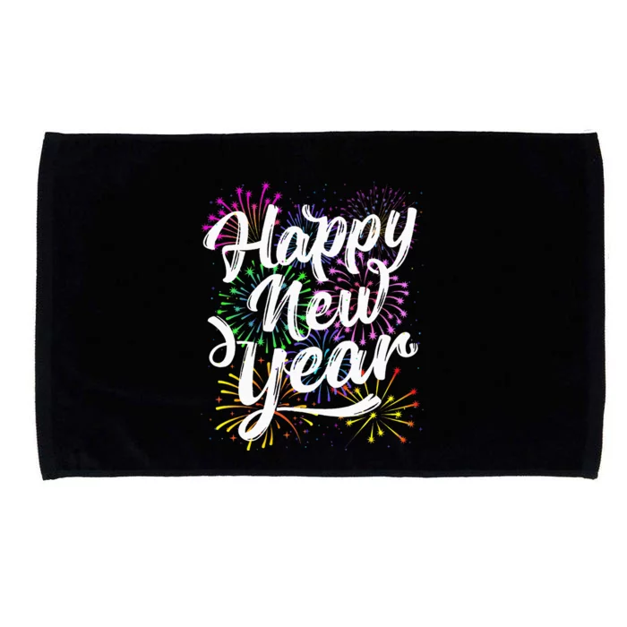 New Years Eve Party Supplies 2024 Happy New Year Fireworks Microfiber Hand Towel