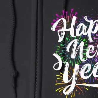 New Years Eve Party Supplies 2024 Happy New Year Fireworks Full Zip Hoodie