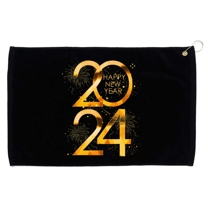 New Years Eve Party Supplies 2024 Happy New Year Fireworks Grommeted Golf Towel