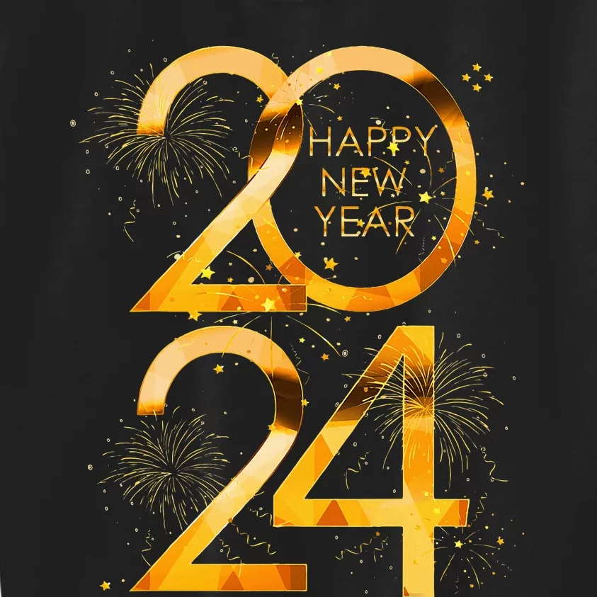 New Years Eve Party Supplies 2024 Happy New Year Fireworks Kids Sweatshirt