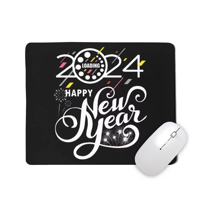 New Years Eve Party Supplies 2024 Happy New Year Fireworks Mousepad