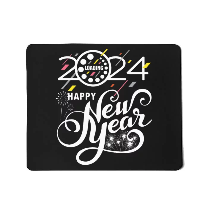 New Years Eve Party Supplies 2024 Happy New Year Fireworks Mousepad