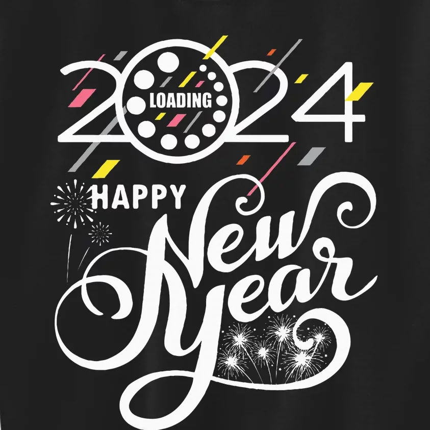 New Years Eve Party Supplies 2024 Happy New Year Fireworks Kids Sweatshirt