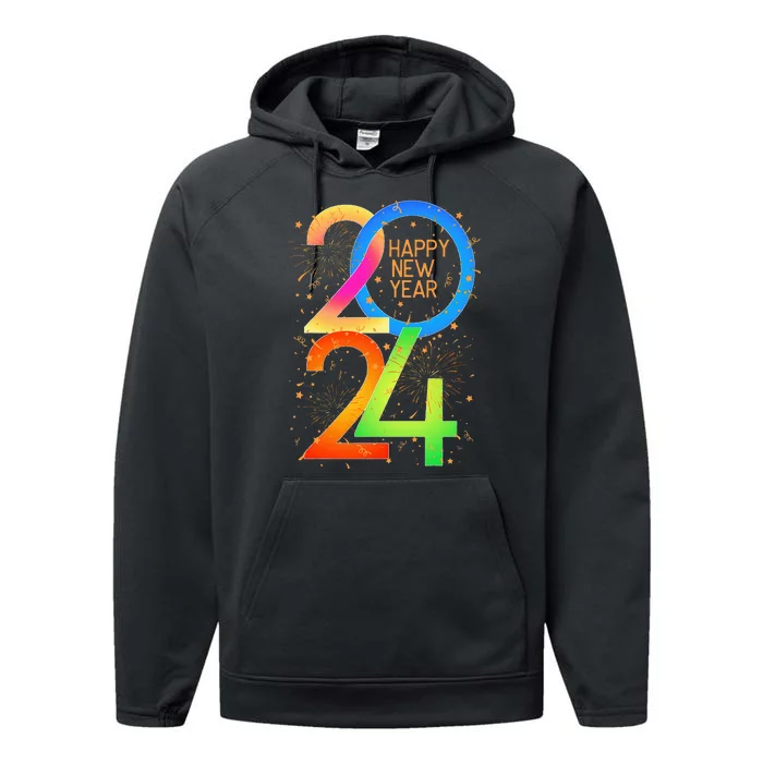 New Year's Eve 2024 Colorful NYE Party Performance Fleece Hoodie