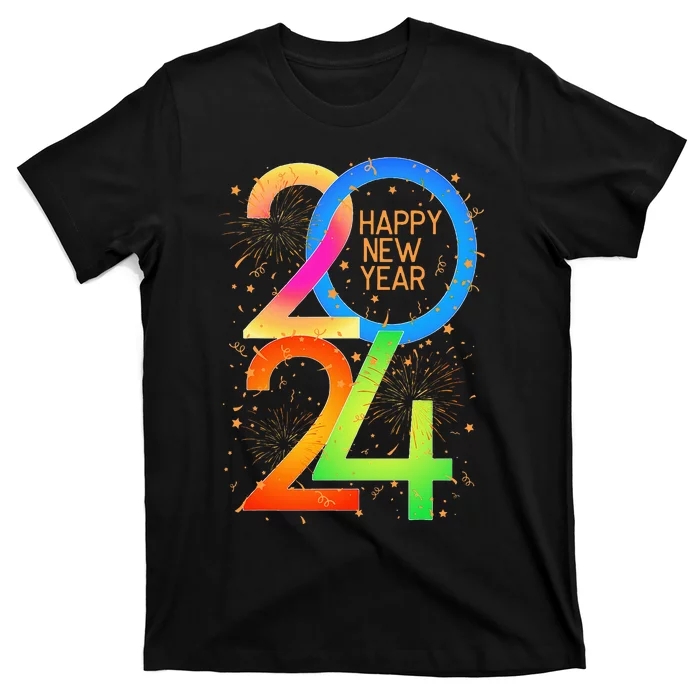 New Year's Eve 2024 Colorful NYE Party T-Shirt