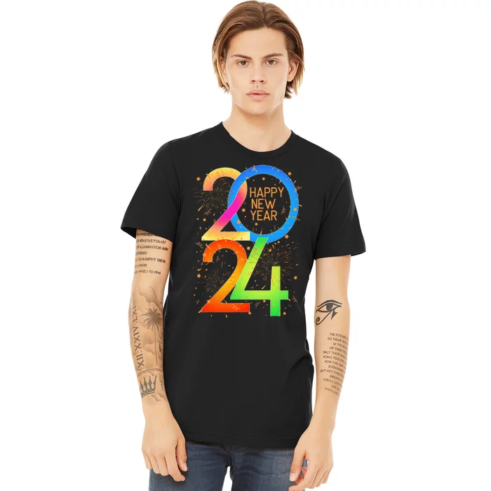 New Year's Eve 2024 Colorful NYE Party Premium T-Shirt