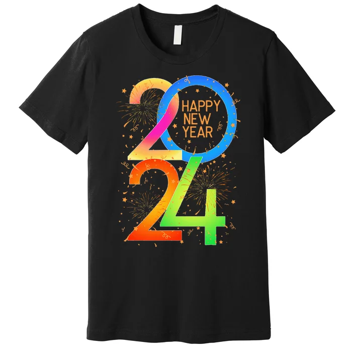 New Year's Eve 2024 Colorful NYE Party Premium T-Shirt