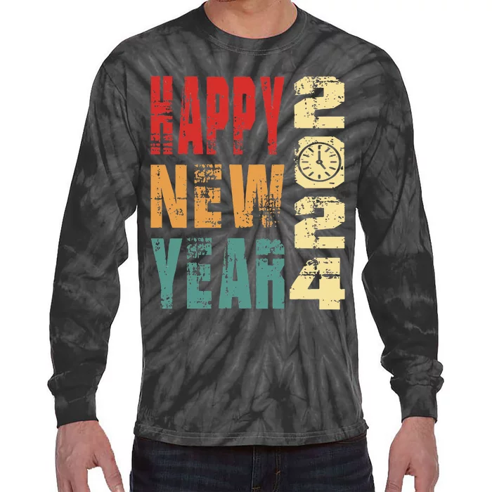 New Years Eve Party Happy new years 2024 Tie-Dye Long Sleeve Shirt