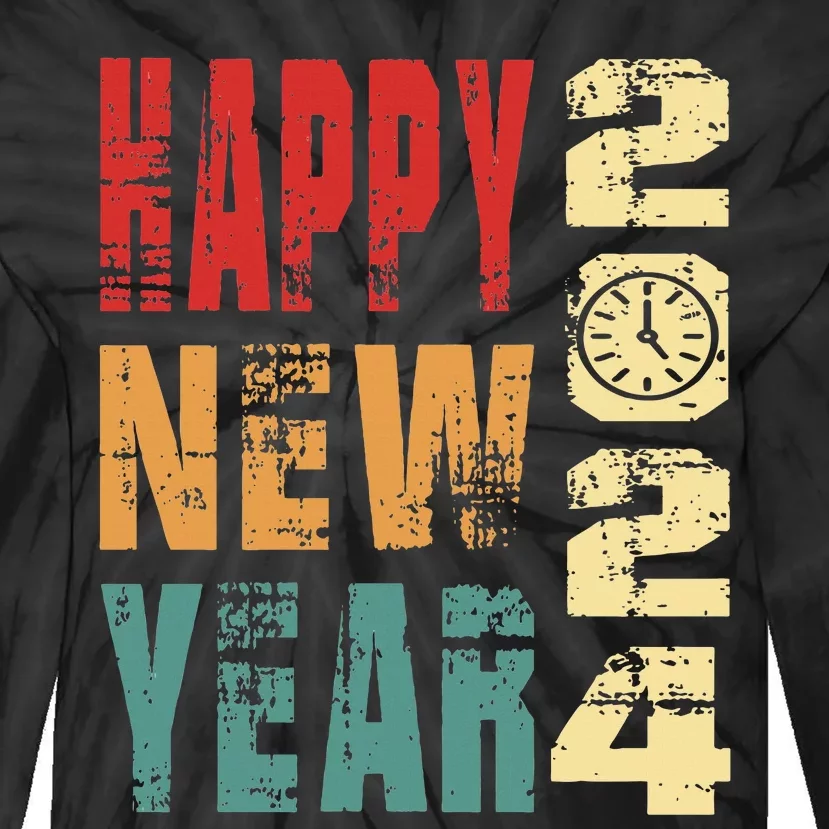 New Years Eve Party Happy new years 2024 Tie-Dye Long Sleeve Shirt