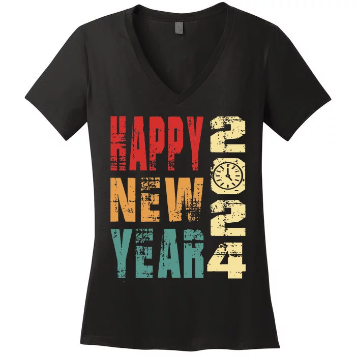 New Years Eve Party Happy new years 2024 Women's V-Neck T-Shirt