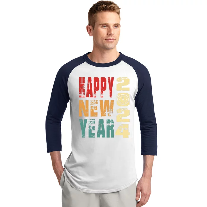 New Years Eve Party Happy new years 2024 Baseball Sleeve Shirt