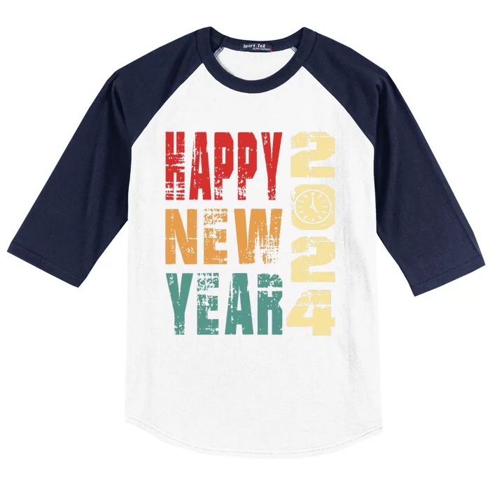 New Years Eve Party Happy new years 2024 Baseball Sleeve Shirt