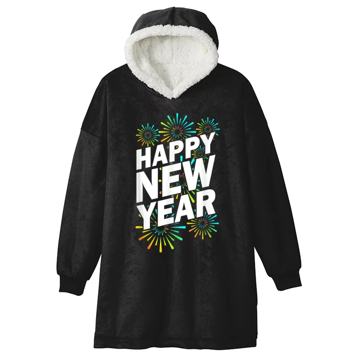 New YearS Eve Happy New Year Hooded Wearable Blanket