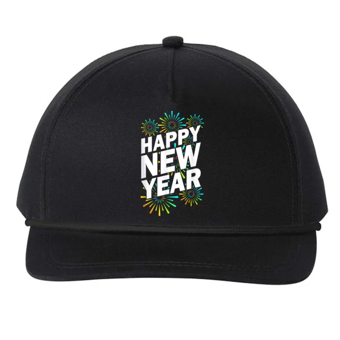 New YearS Eve Happy New Year Snapback Five-Panel Rope Hat