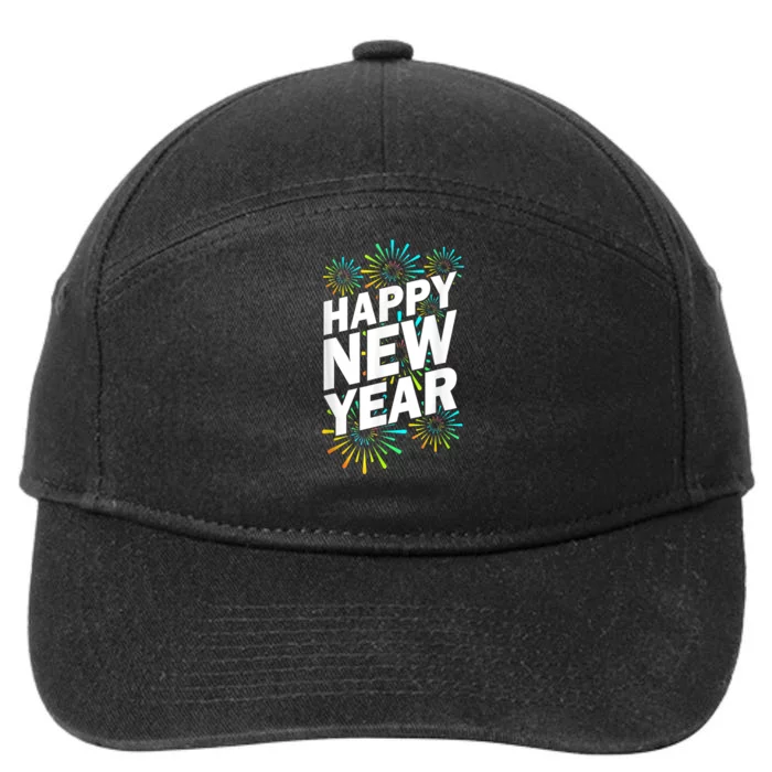 New YearS Eve Happy New Year 7-Panel Snapback Hat