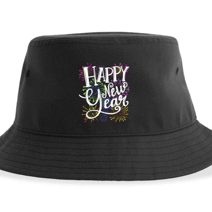 New Years Eve Party Supplies 2024 Happy New Year Fireworks Sustainable Bucket Hat