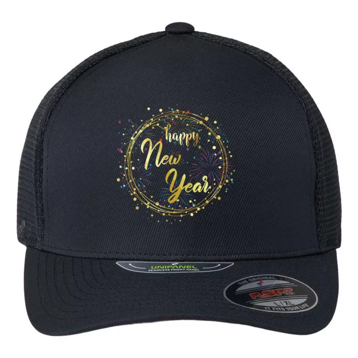 New Years Eve Party Supplies 2024 Happy New Year Family Flexfit Unipanel Trucker Cap