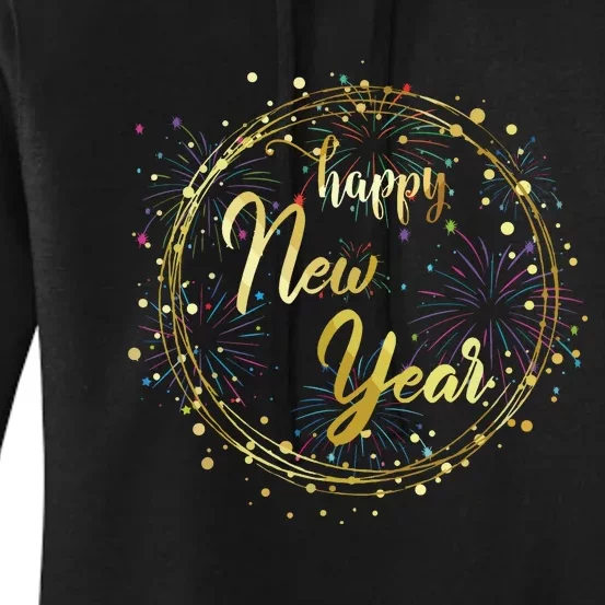 New Years Eve Party Supplies 2024 Happy New Year Family Women's Pullover Hoodie