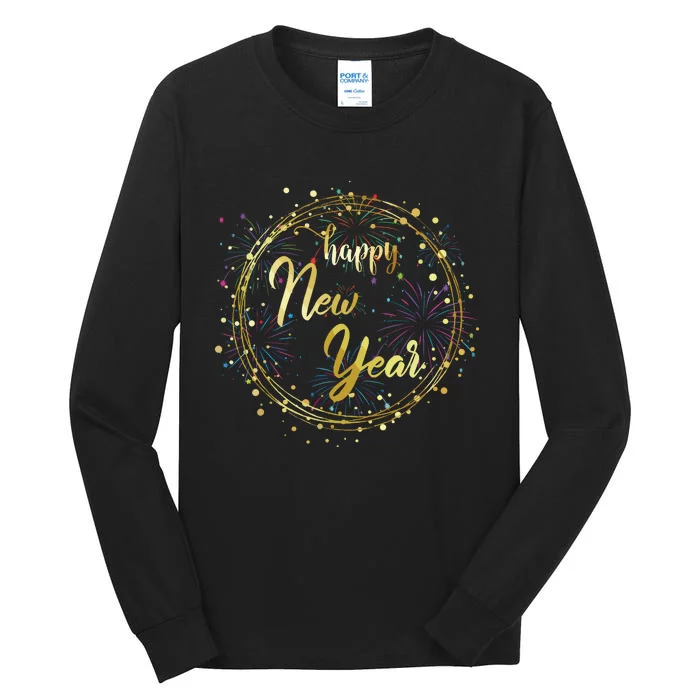 New Years Eve Party Supplies 2024 Happy New Year Family Tall Long Sleeve T-Shirt