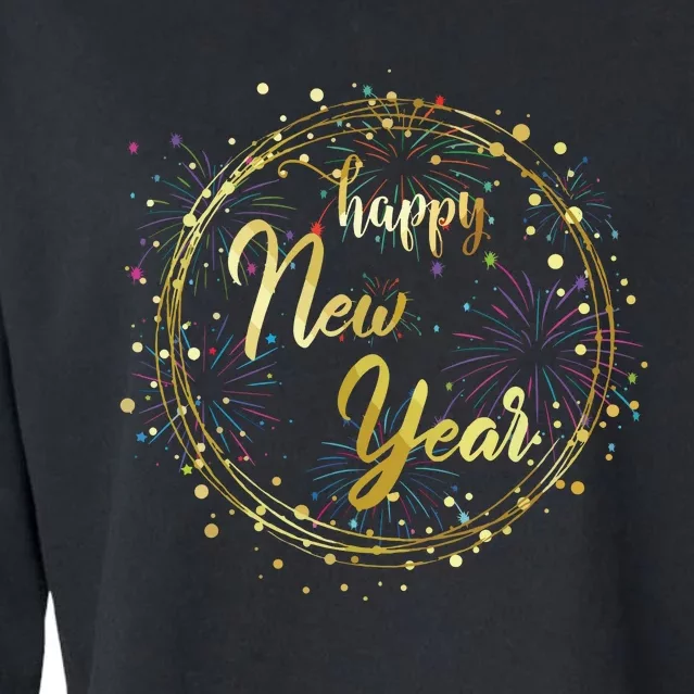 New Years Eve Party Supplies 2024 Happy New Year Family Cropped Pullover Crew