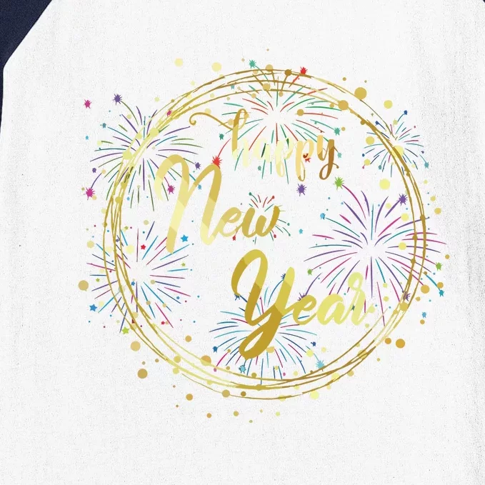 New Years Eve Party Supplies 2024 Happy New Year Family Baseball Sleeve Shirt