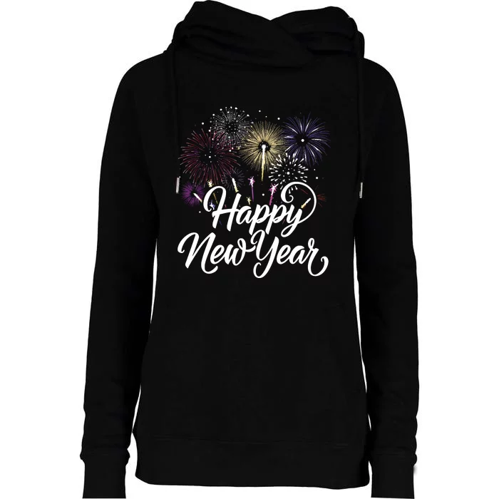 New Years Eve Party Supplies Nye 2024 Happy New Year Womens Funnel Neck Pullover Hood